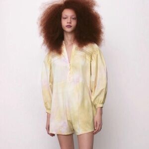 ZARA TIE DYE SHORTS ROMPER
